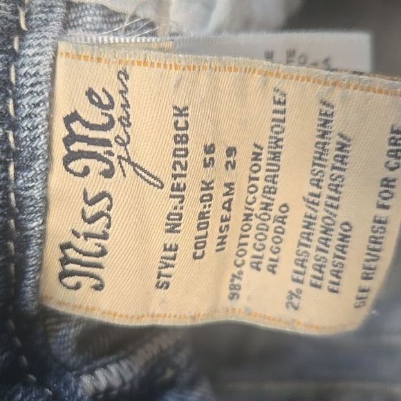 Miss Me Cuffed Skinny Jeans Size 26 - Picture 5 of 15